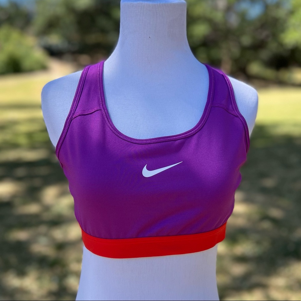 Nike Purple Sports Bra with Red Band